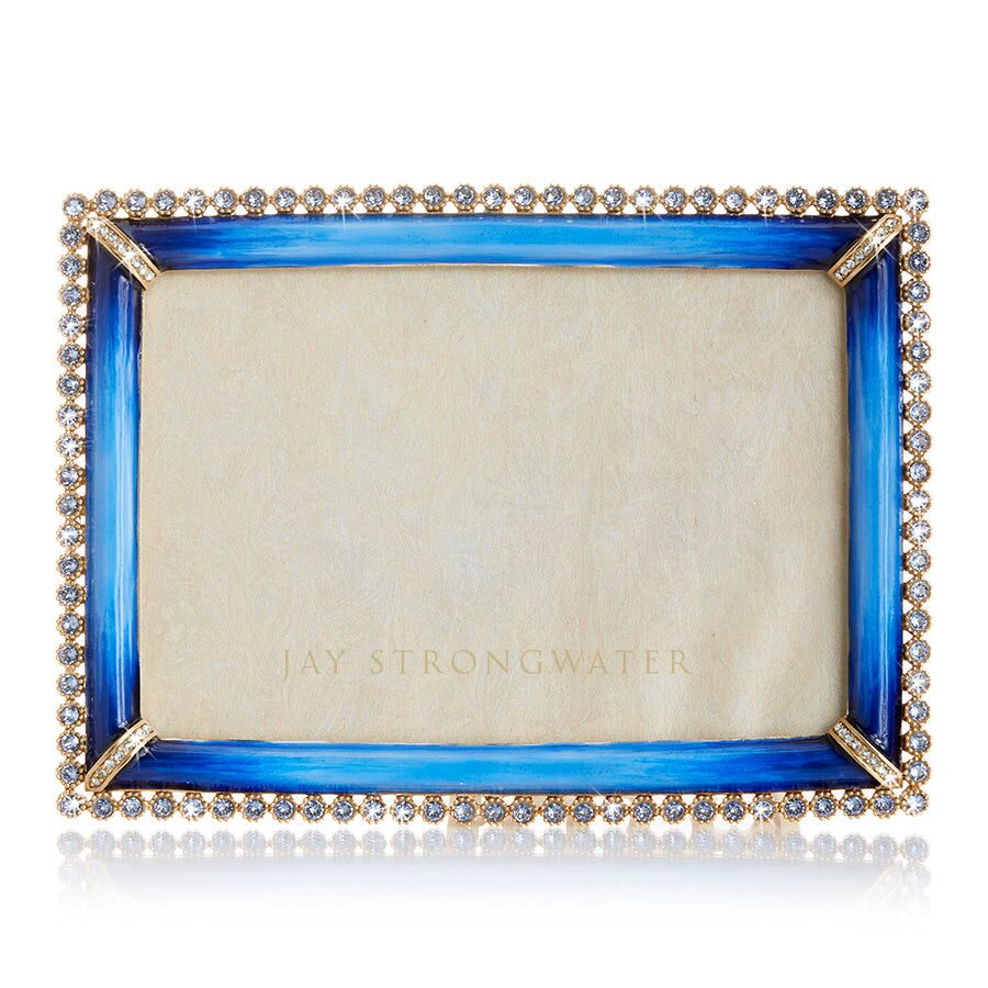 Jay Strongwater Lorraine Stone Edge 4" X 6" Frame - Lapis, alternate view