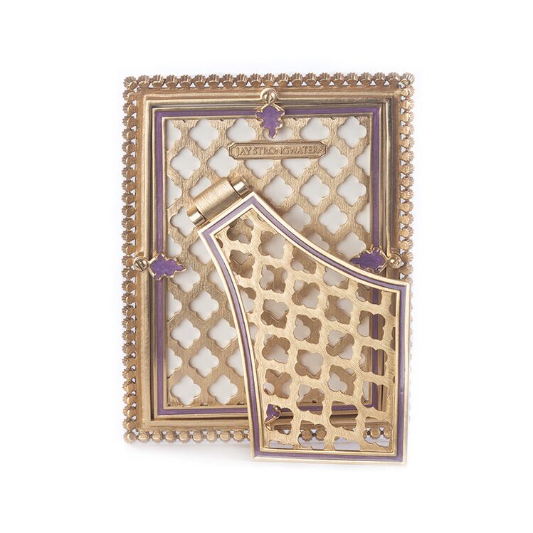 Jay Strongwater Lorraine Stone Edge 4" X 6" Frame - Lavender, alternate view