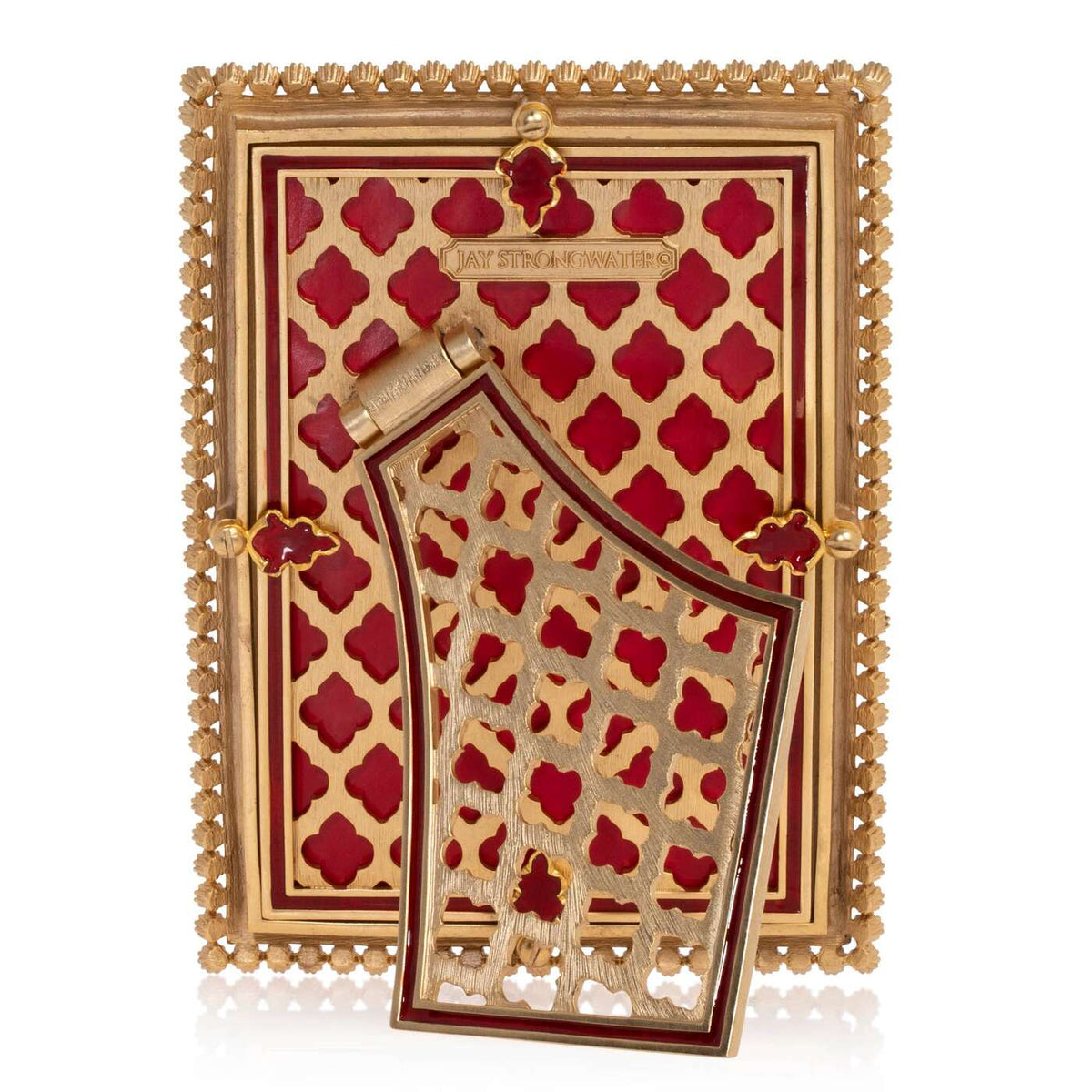 Jay Strongwater Lorraine Stone Edge 4" X 6" Frame - Ruby, alternate view