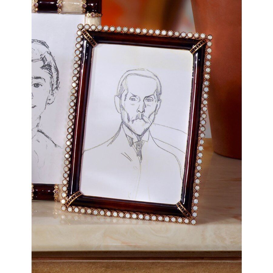 Jay Strongwater Lorraine Stone Edge 4" X 6" Frame - Safari, alternate view