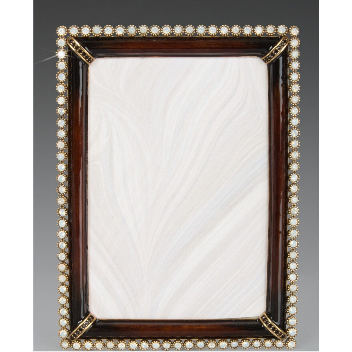 Jay Strongwater Lorraine Stone Edge 4" X 6" Frame - Safari, alternate view