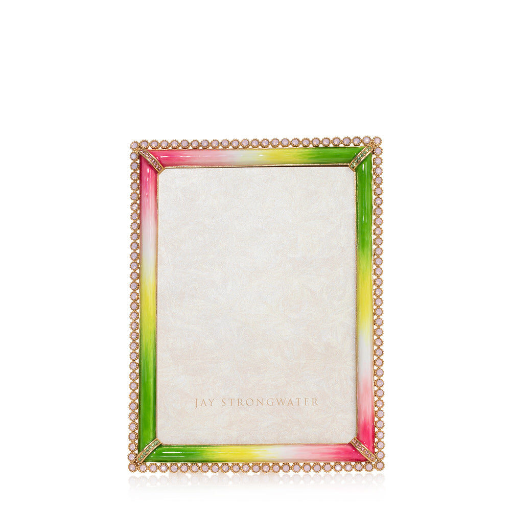 Jay Strongwater Lucas Stone Edge 5" X 7" Frame - Flora