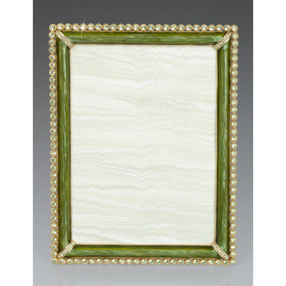 Jay Strongwater Lucas Stone Edge 5" X 7" Frame - Leaf Green, alternate view