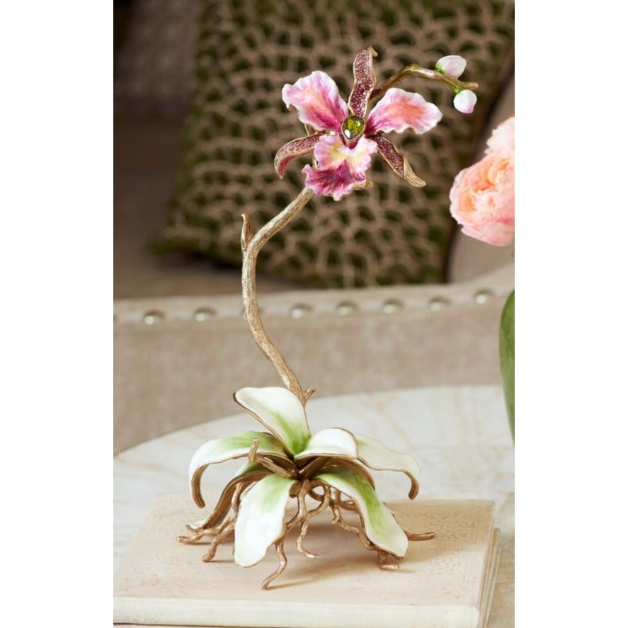 Jay Strongwater Marietta Orchid Objet Figurine, alternate view