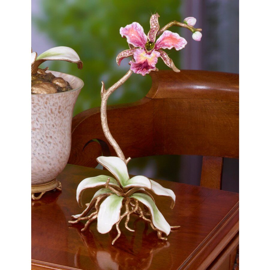 Jay Strongwater Marietta Orchid Objet Figurine, alternate view