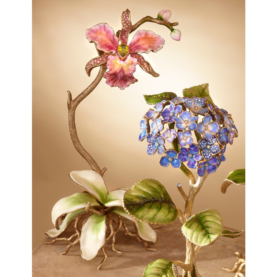 Jay Strongwater Marietta Orchid Objet Figurine, alternate view