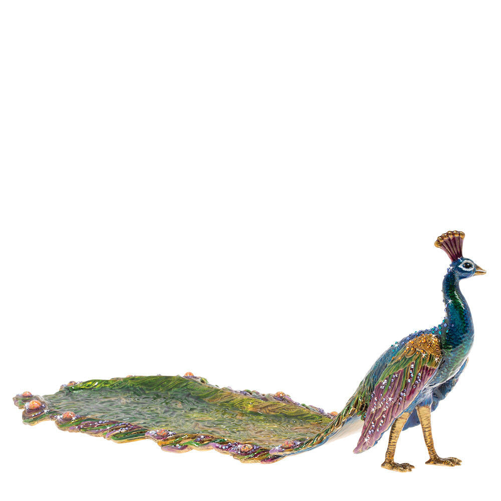 Jay Strongwater Mayur Long Tail Peacock Figurine