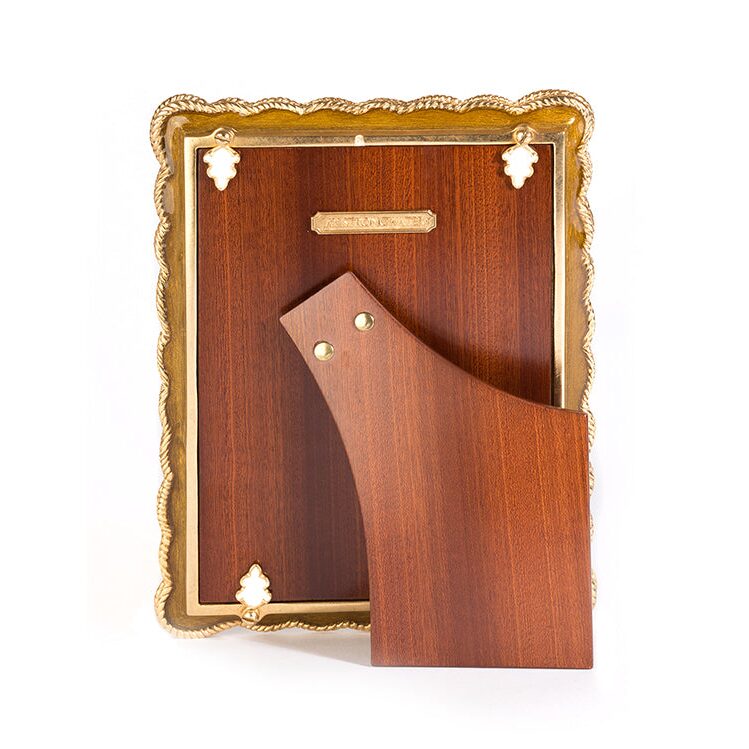 Jay Strongwater Mika Braided 5" X 7" Frame - Golden, alternate view