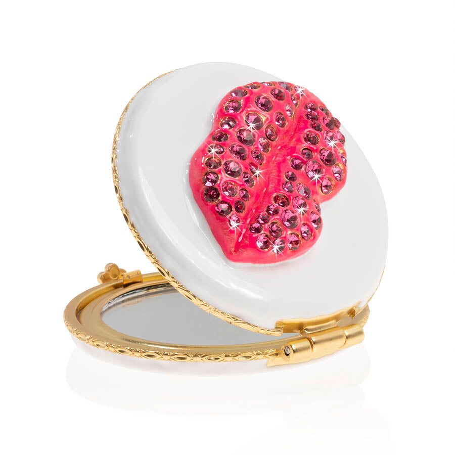 Jay Strongwater Monroe Lip Compact Handheld Mirror, alternate view