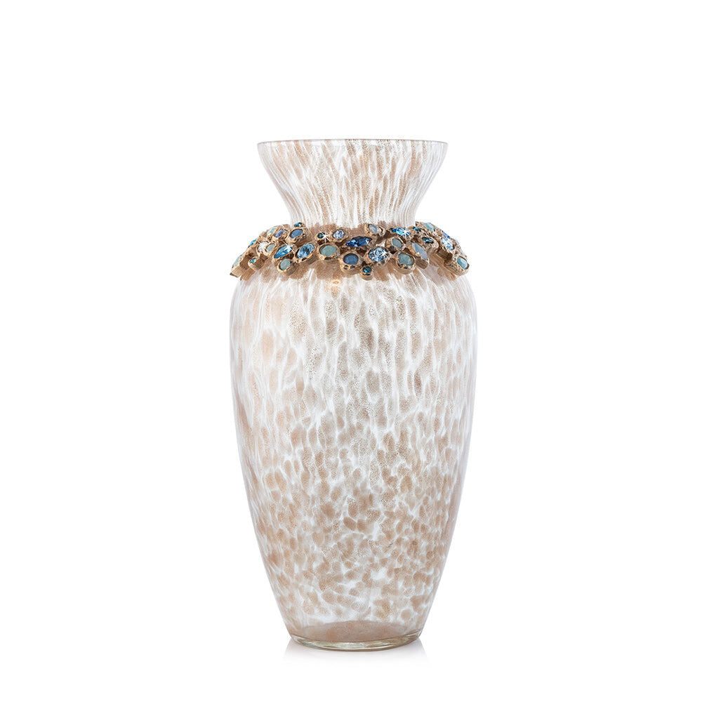 Jay Strongwater Norah Bejeweled Vase - Oceana