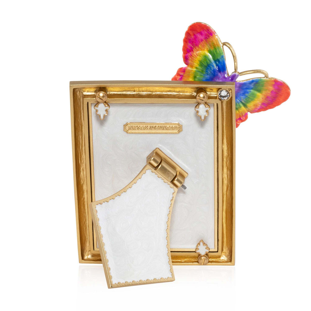 Jay Strongwater Nova Butterfly 3" X 4" Frame - Rainbow, alternate view