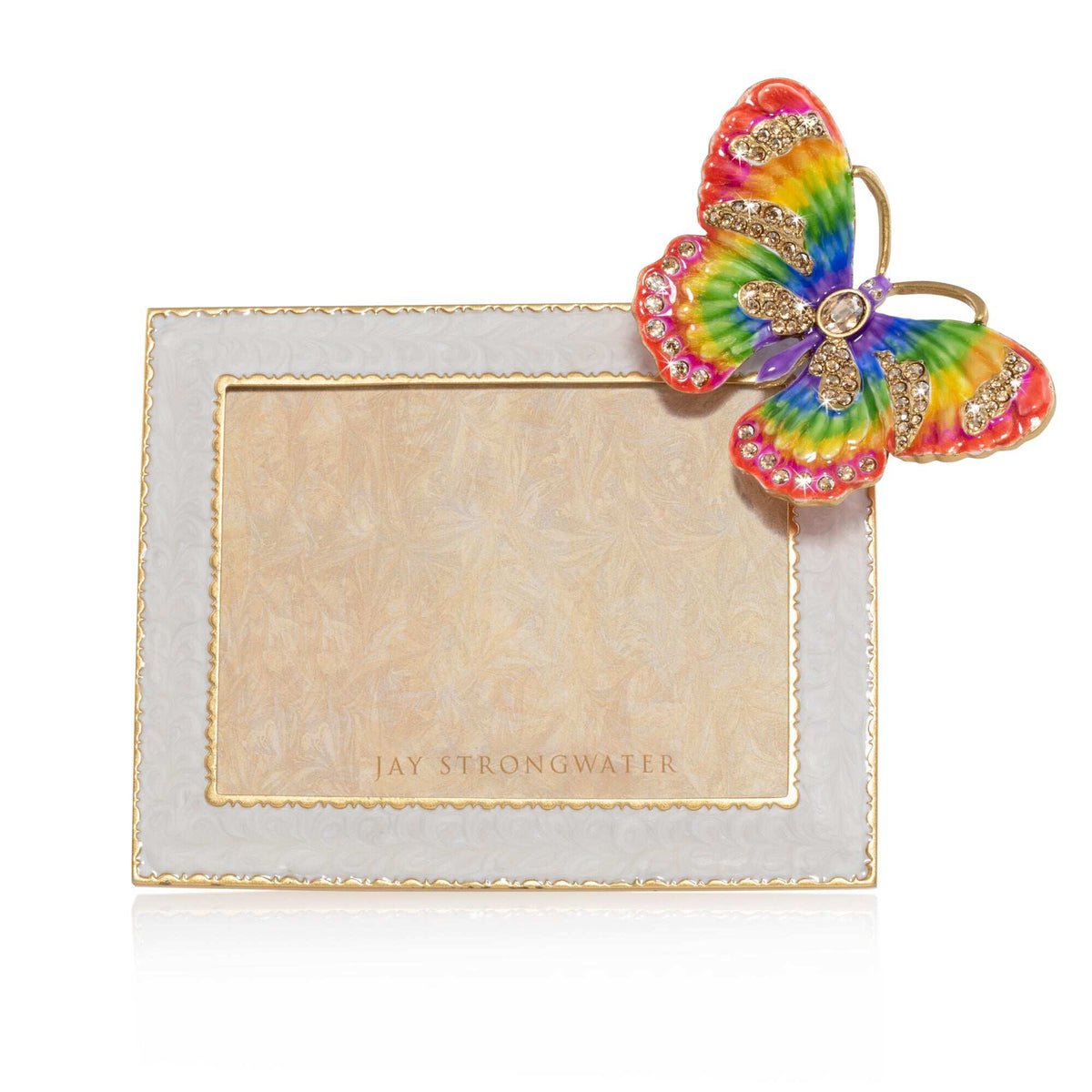 Jay Strongwater Nova Butterfly 3" X 4" Frame - Rainbow, alternate view