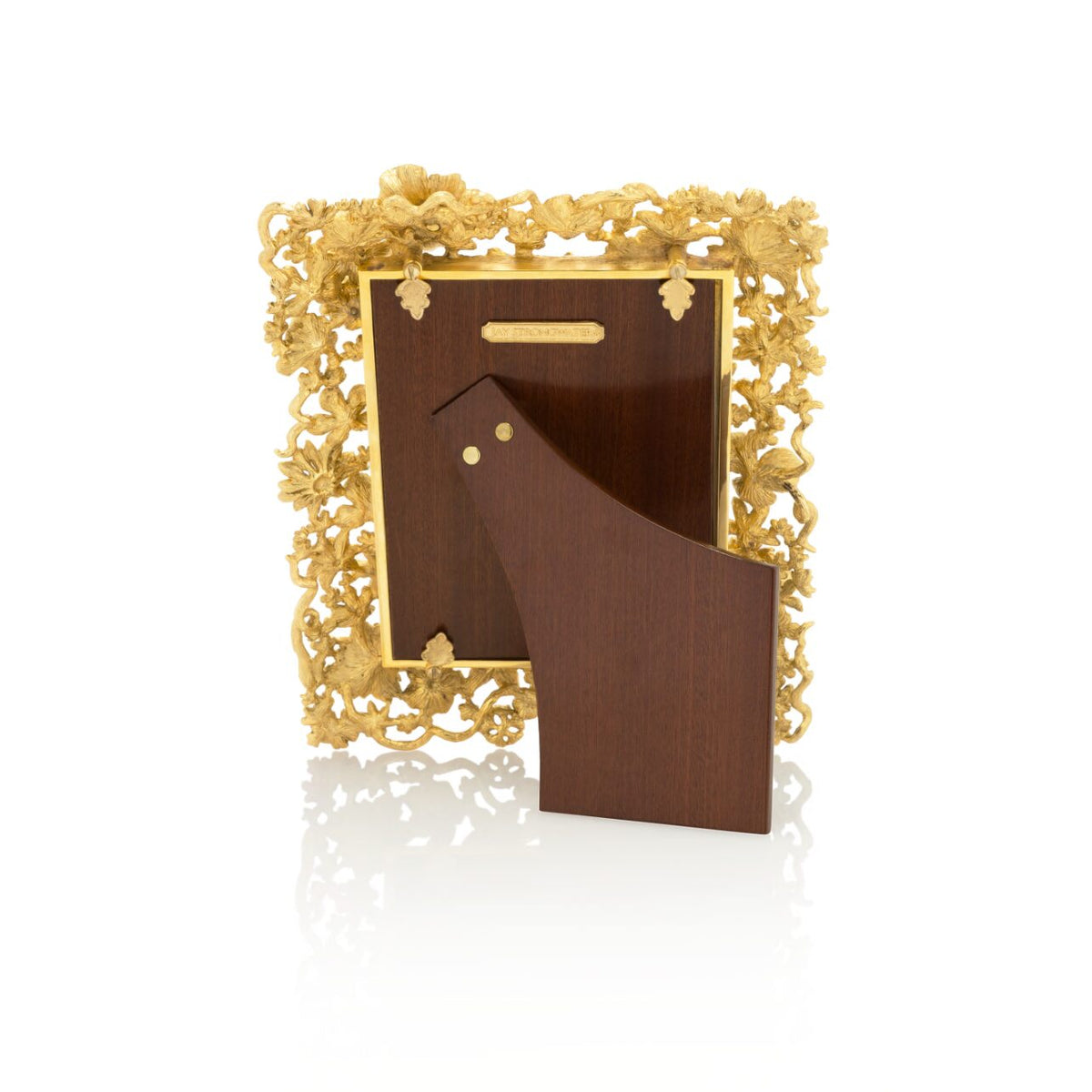Jay Strongwater Ophelia Cluster Floral 5"x7" Frame - Gold, alternate view