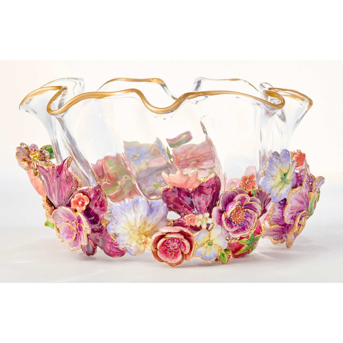 Jay Strongwater Paisley Small Ruffle Flower Bowl, alternate view