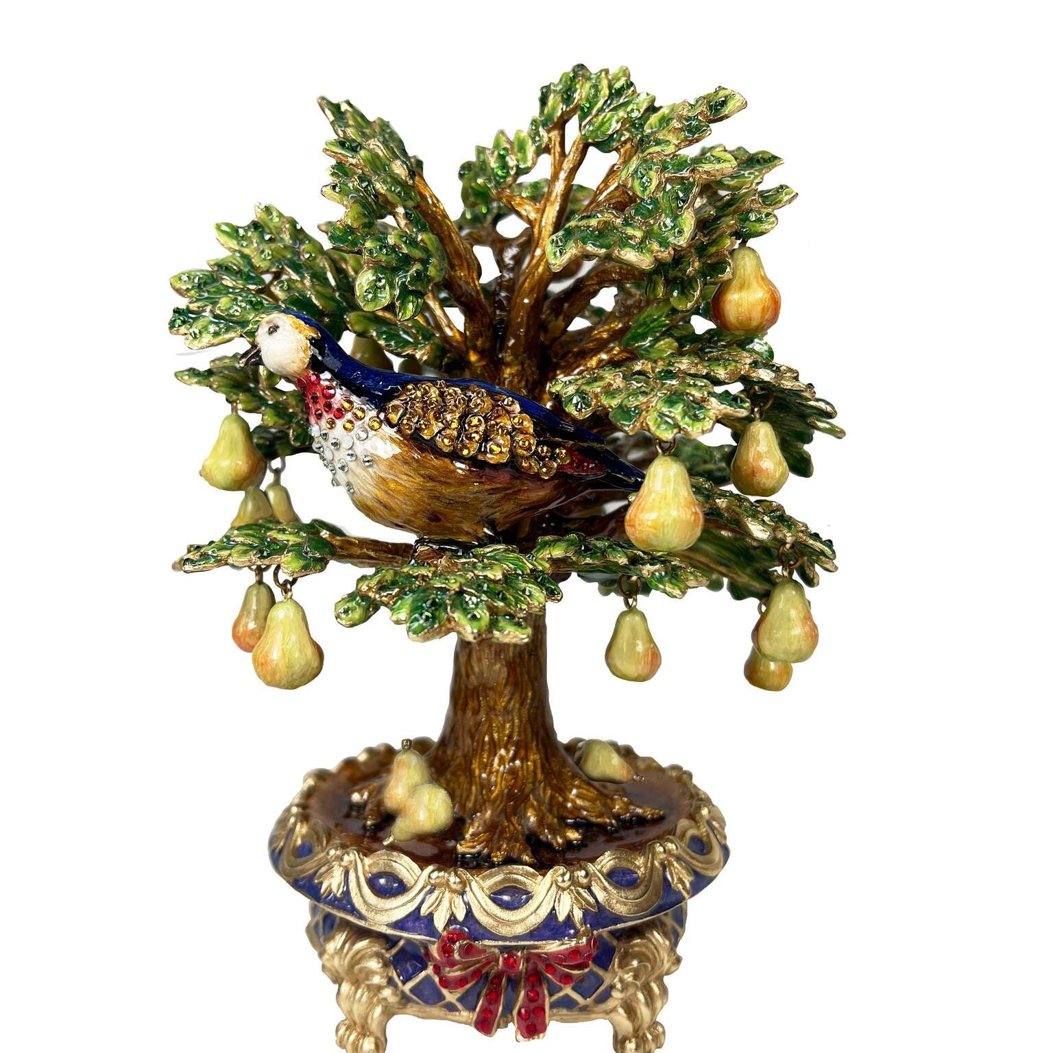 Jay Strongwater Partridge in A Pear Tree Figurine