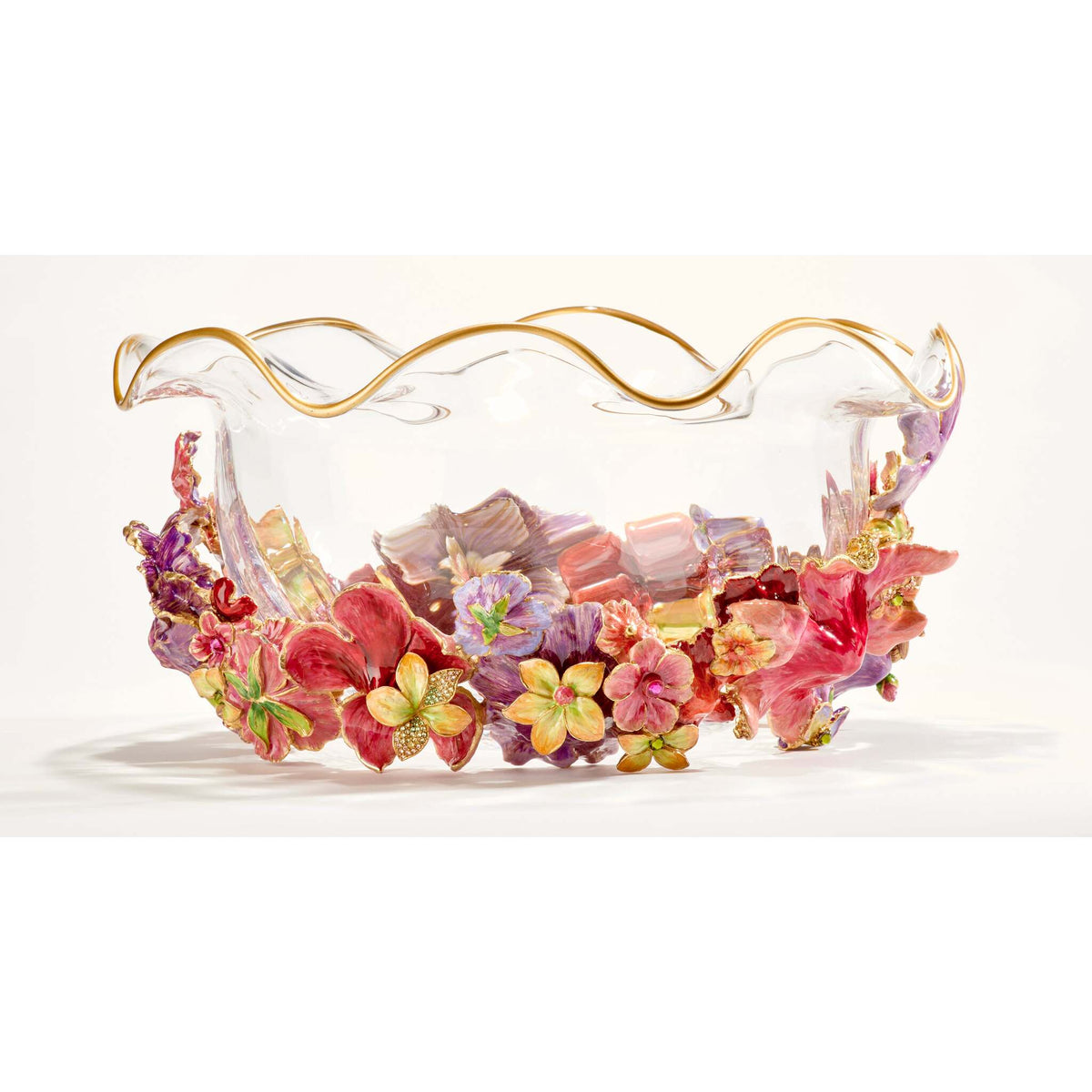 Jay Strongwater Penelope Large Ruffle Flower Bowl, alternate view