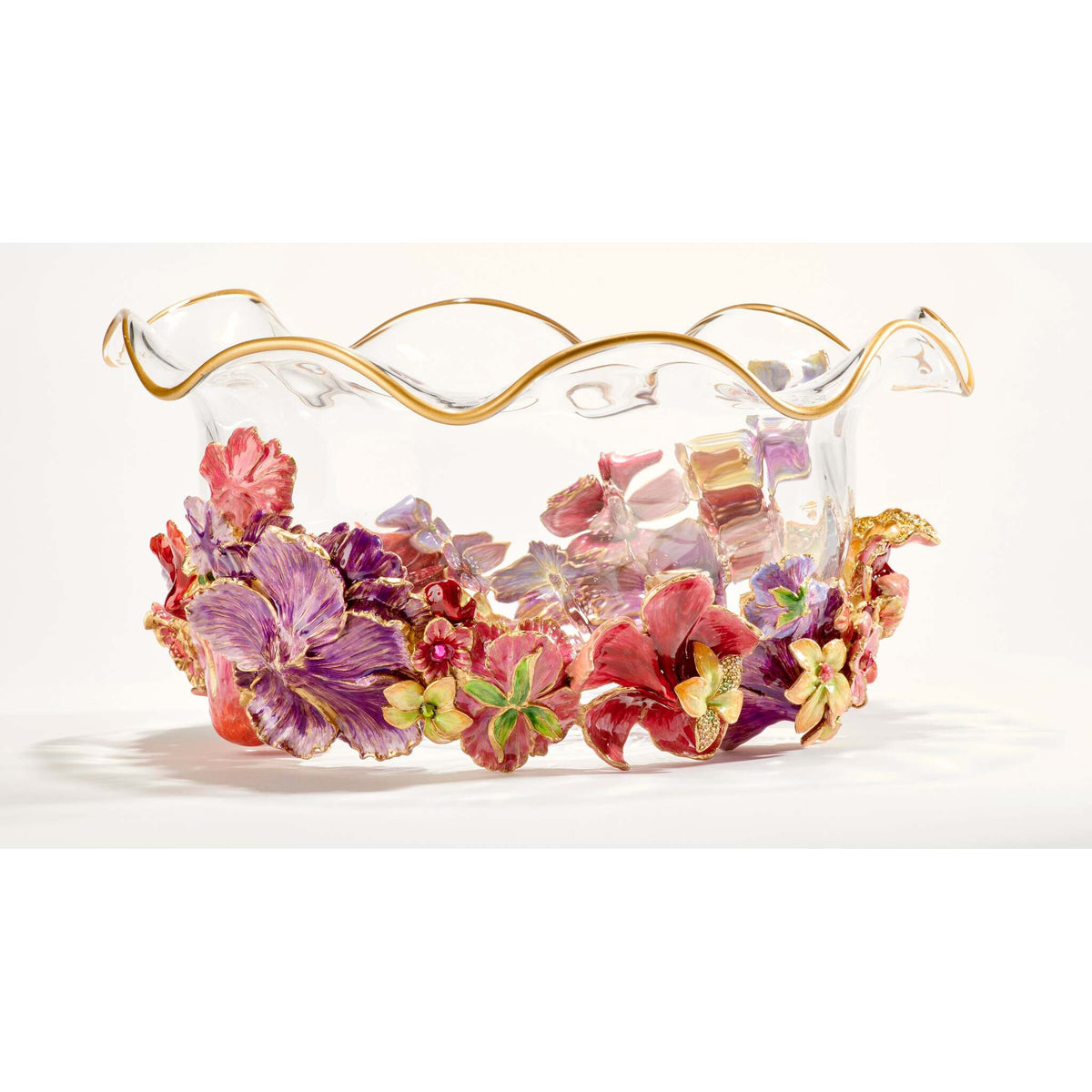 Jay Strongwater Penelope Large Ruffle Flower Bowl, alternate view