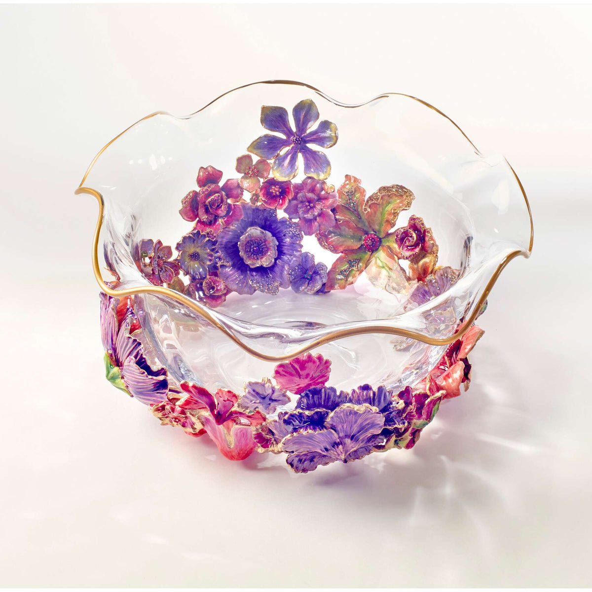 Jay Strongwater Penelope Large Ruffle Flower Bowl, alternate view
