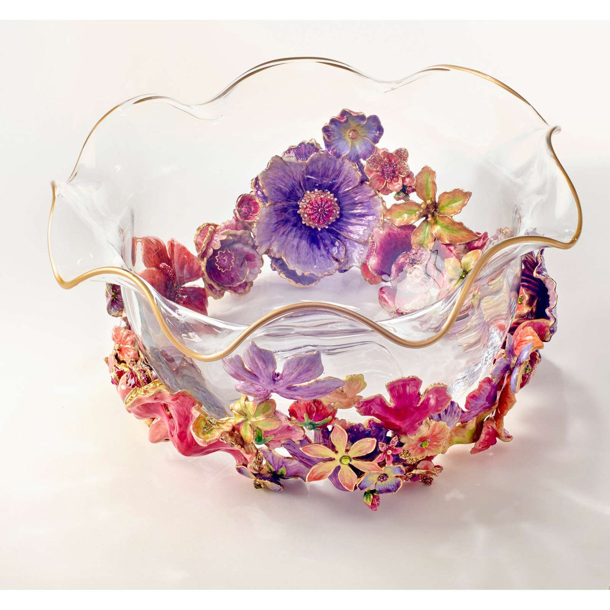 Jay Strongwater Penelope Large Ruffle Flower Bowl, alternate view