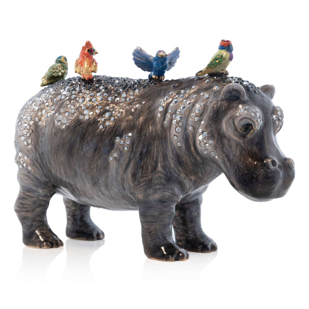Jay Strongwater Penny Hippo Objet Figurine, alternate view