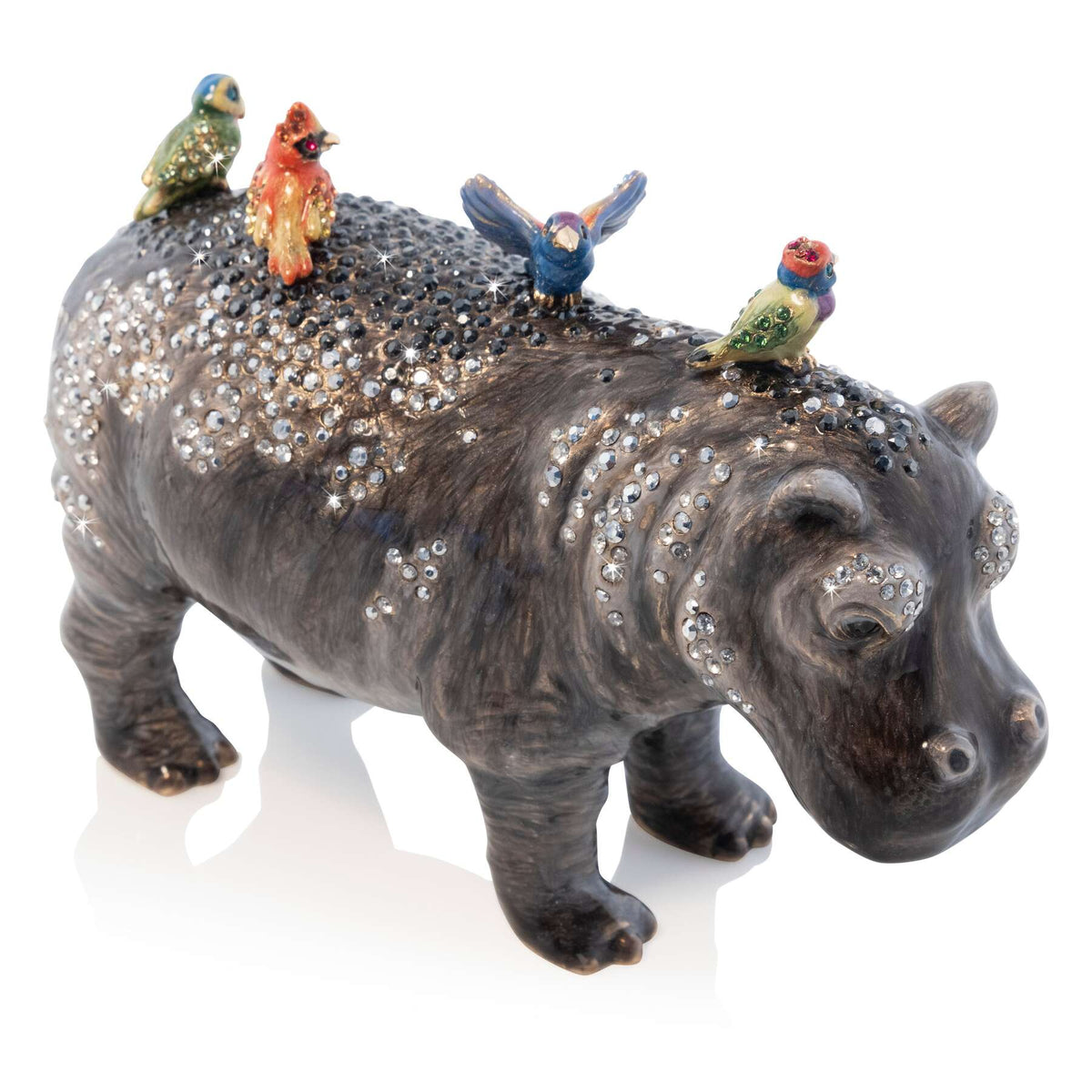 Jay Strongwater Penny Hippo Objet Figurine, alternate view