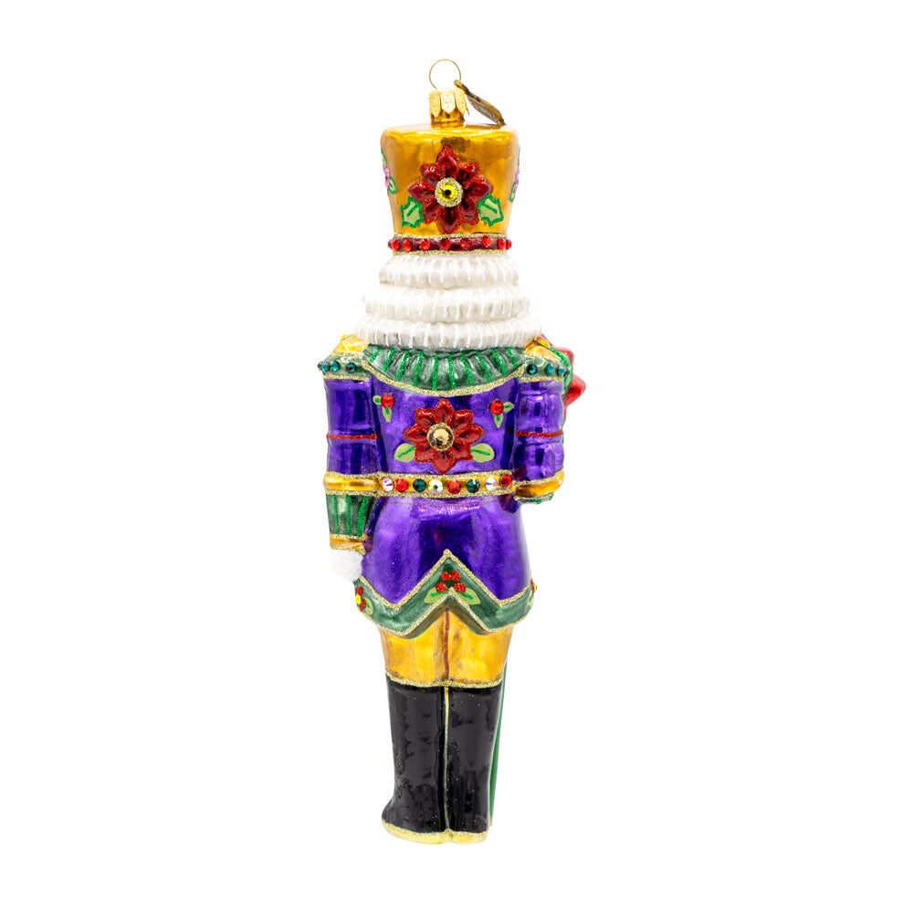 Jay Strongwater Poinsettia Nutcracker Ornament, alternate view