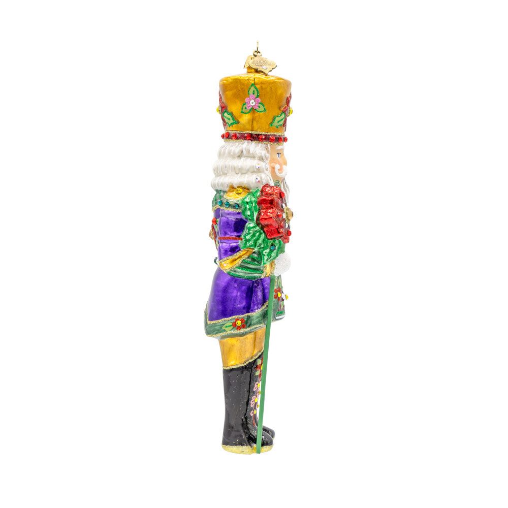Jay Strongwater Poinsettia Nutcracker Ornament, alternate view