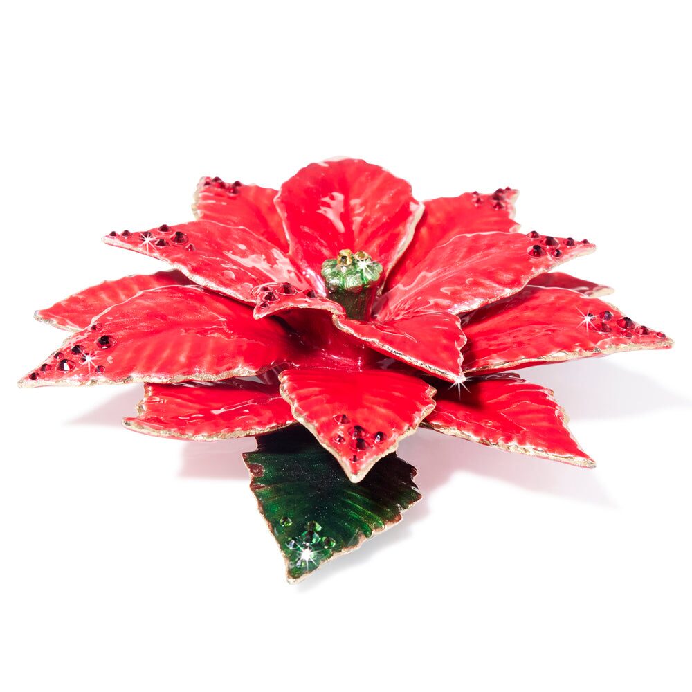 Jay Strongwater Poinsettia Objet Figurine, alternate view