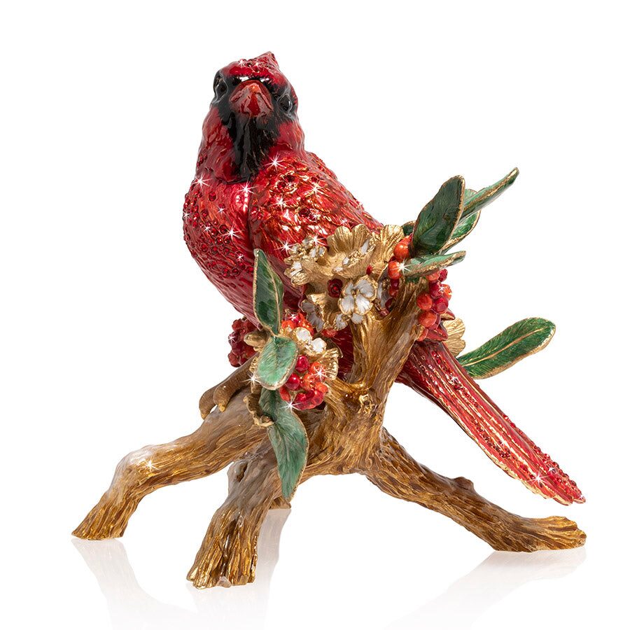 Jay Strongwater Red Cardinal on Branch Figurine, alternate view