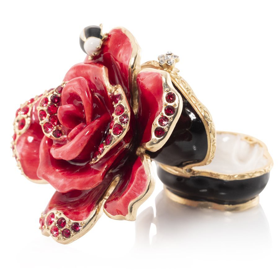 Jay Strongwater Rosalie Night Bloom Rose Box, alternate view