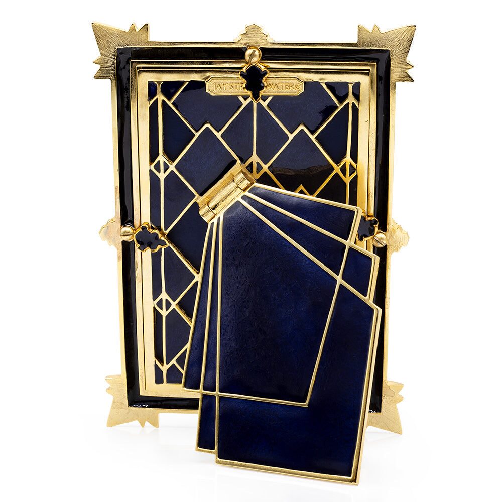 Jay Strongwater Ruth 4 X 6 Art Deco Frame - Delft Garden, alternate view