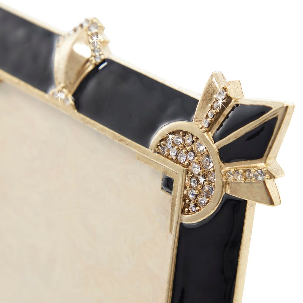 Jay Strongwater Ruth 4" X 6" Art Deco Frame, detail view