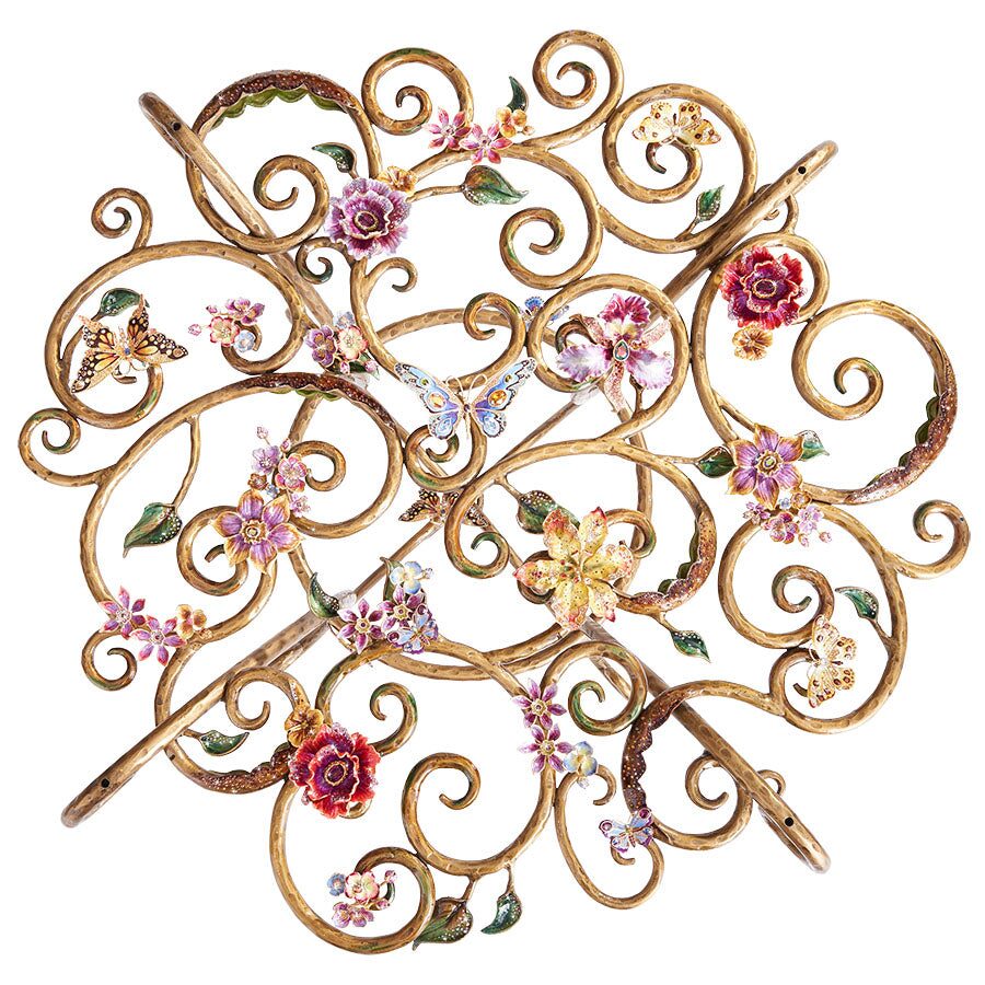 Jay Strongwater Sophia Floral Dining Table, alternate view
