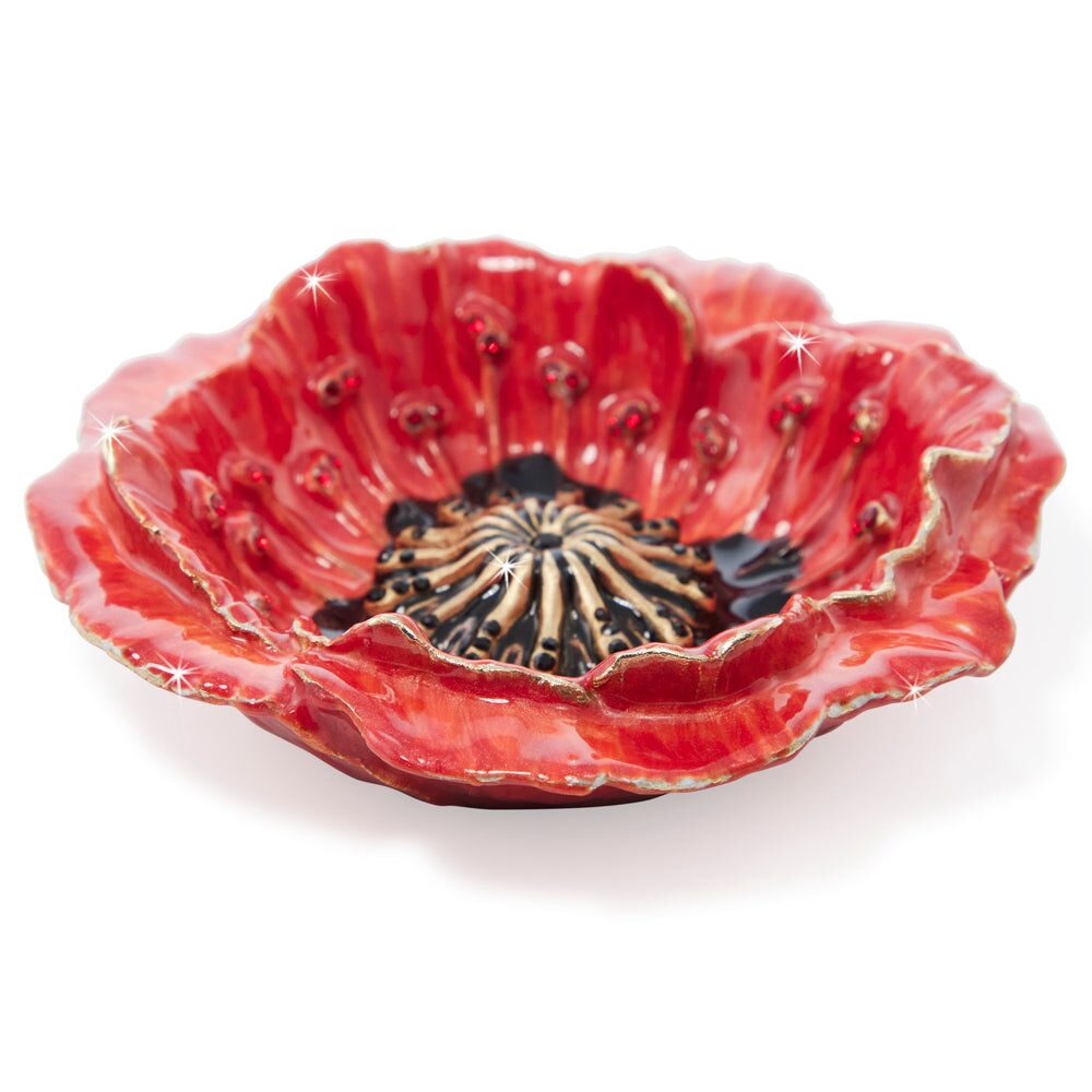 Jay Strongwater Stacie Poppy Trinket Tray, alternate view