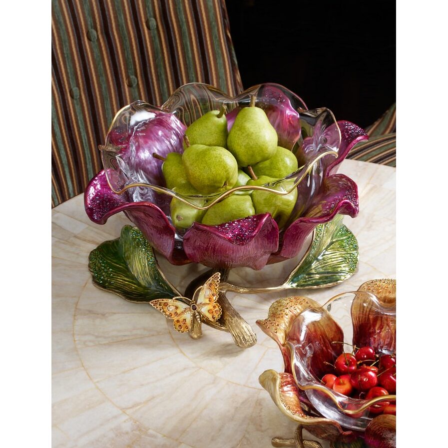 Jay Strongwater Sydney Large Flower Bowl - Bouquet, alternate view