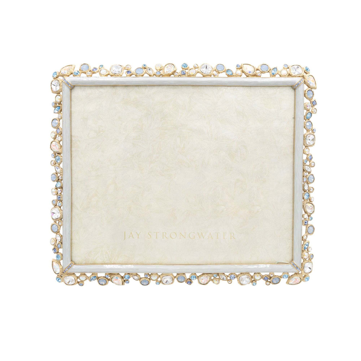 Jay Strongwater Theo Bejeweled 8" X 10" Frame - Baby Blue, alternate view