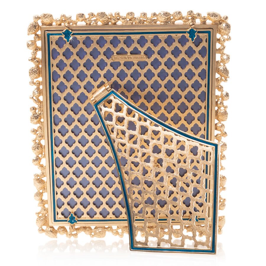 Jay Strongwater Theo Bejeweled 8" X 10" Frame - Peacock, alternate view