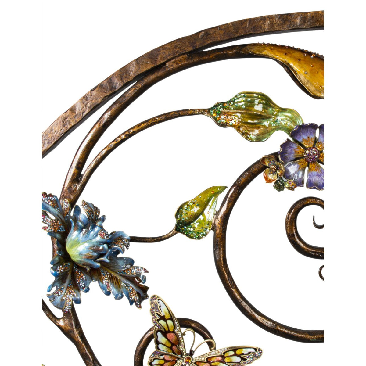 Jay Strongwater Vincente Fireplace Screen - Flora & Fauna, alternate view