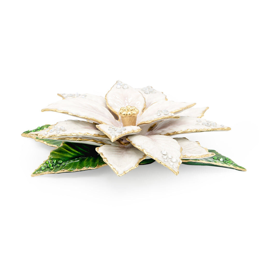 Jay Strongwater White Poinsettia Objet Figurine