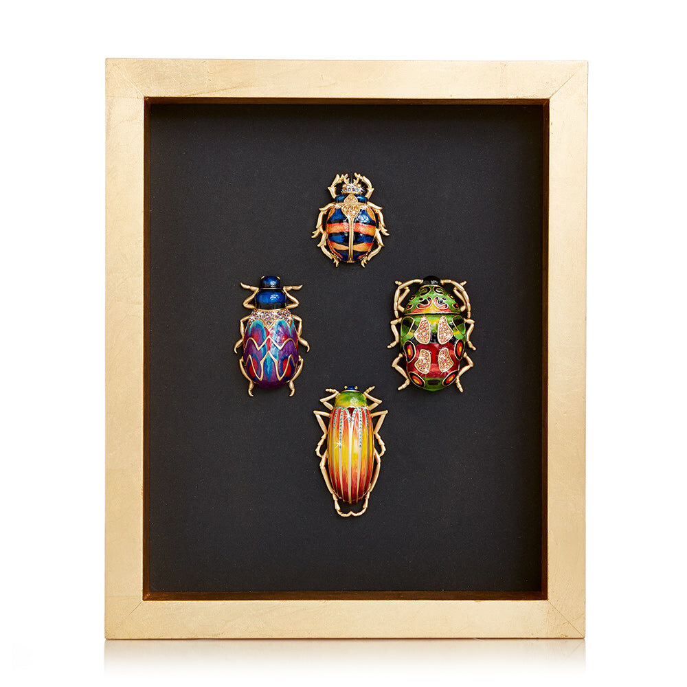 Jay Strongwater William Beetle Wall Art Wall Sculpture