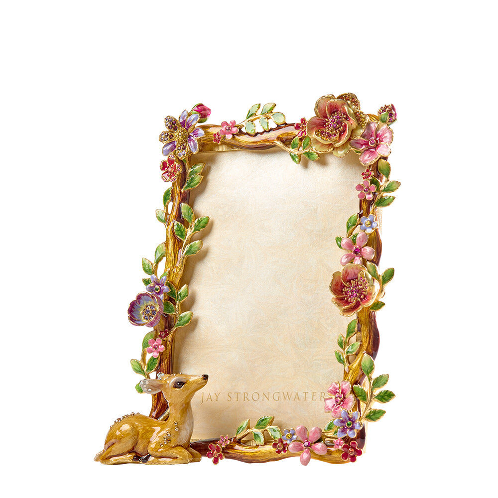 Jay Strongwater Willow Deer 5" X 7" Frame - Natural