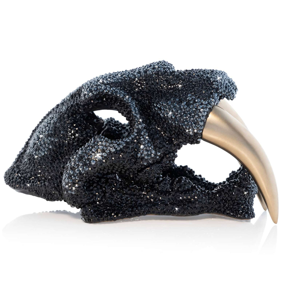 Jay Strongwater Wynter Luxe Saber-toothed Tiger Skull Figurine, alternate view