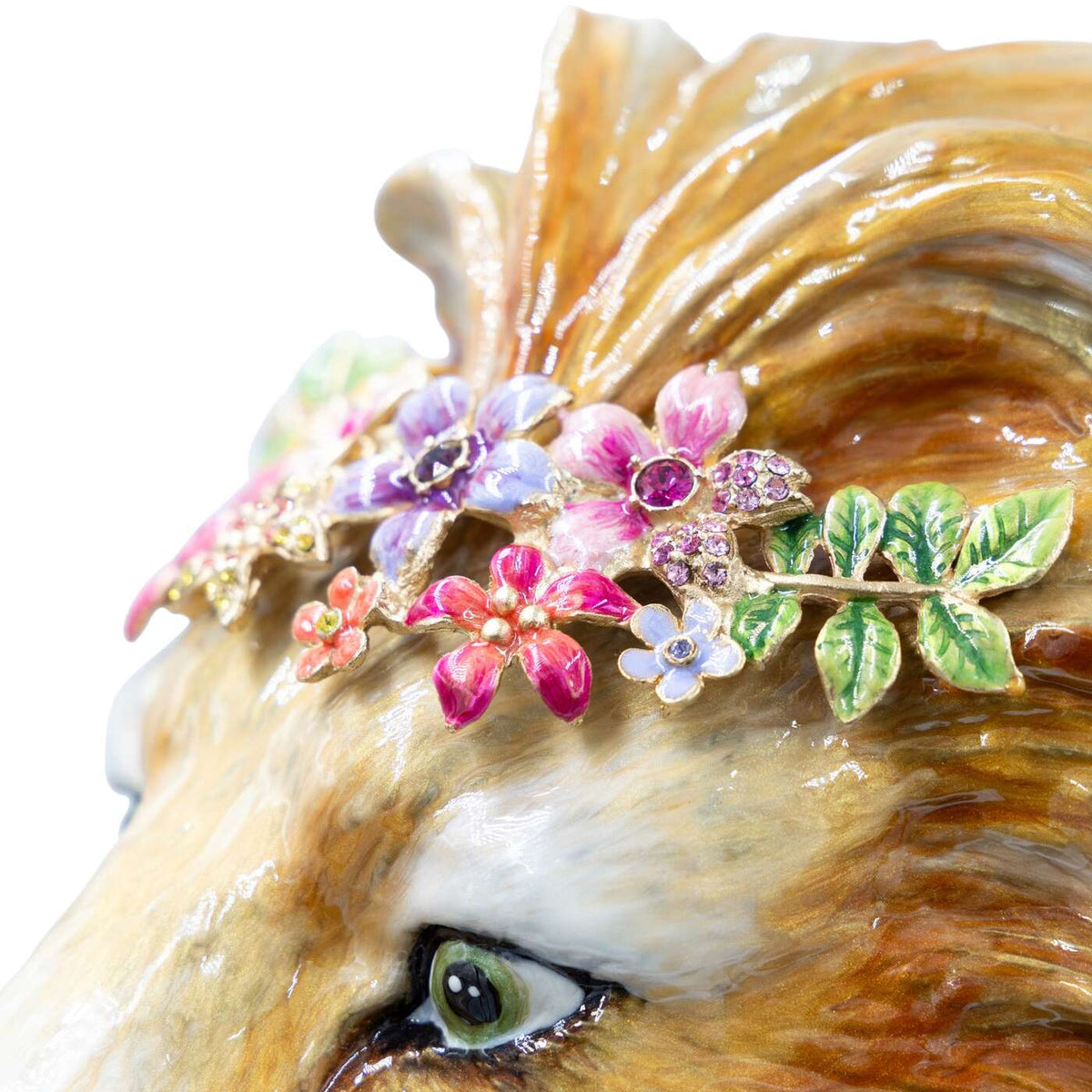 Jay Strongwater Zar Majestic Lion with Flowers Figurine, alternate view