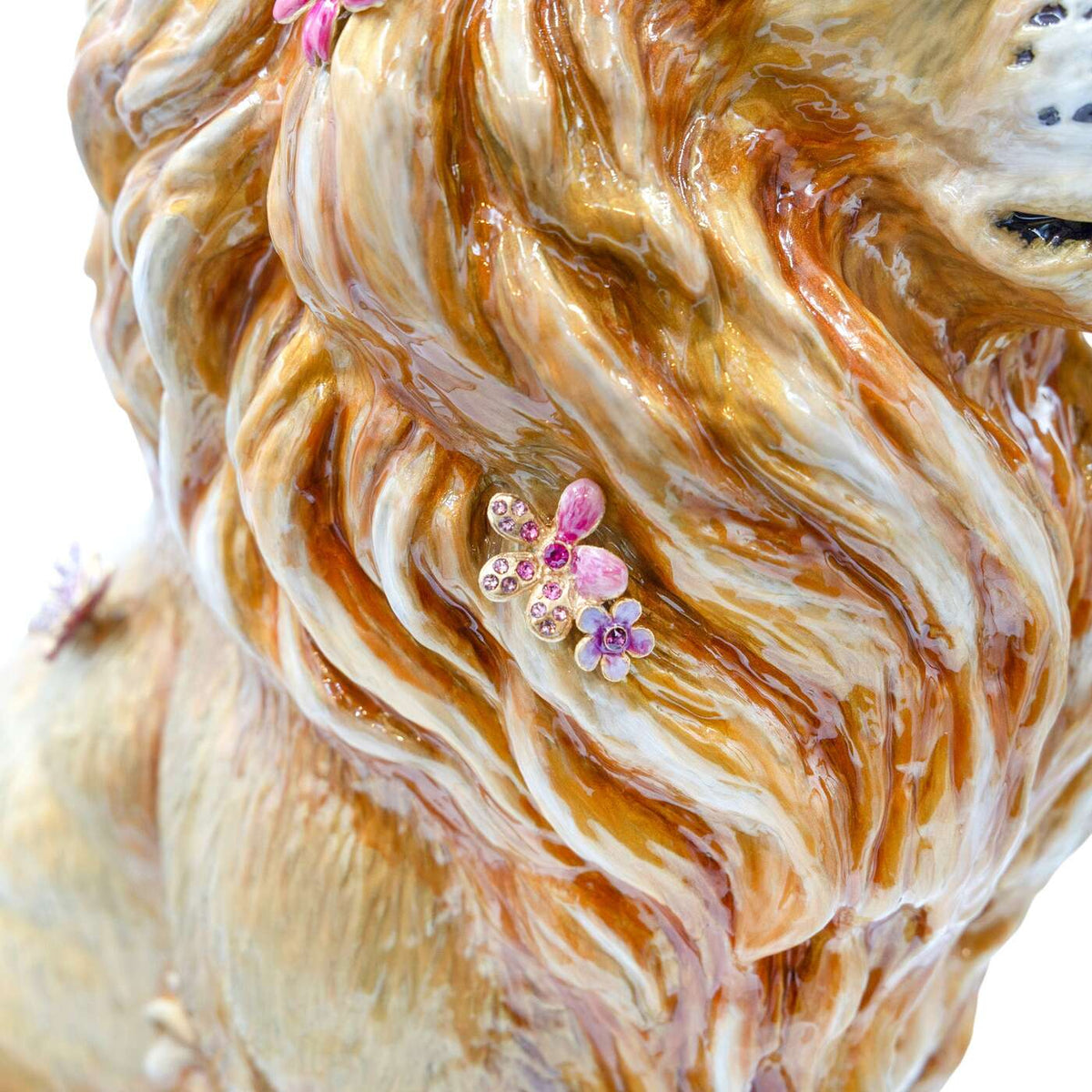 Jay Strongwater Zar Majestic Lion with Flowers Figurine, alternate view