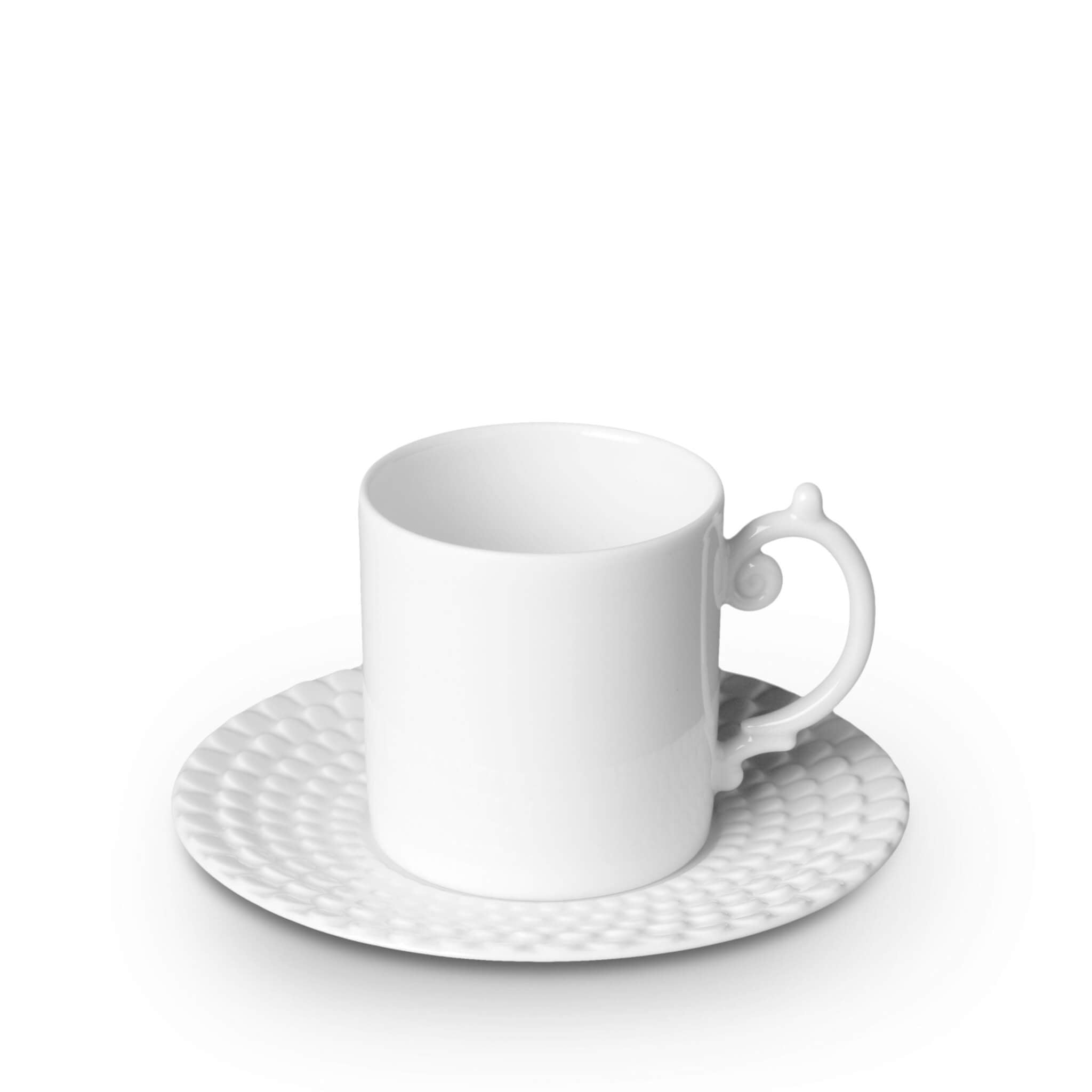 L'Objet Aegean Espresso Cup Saucer β White