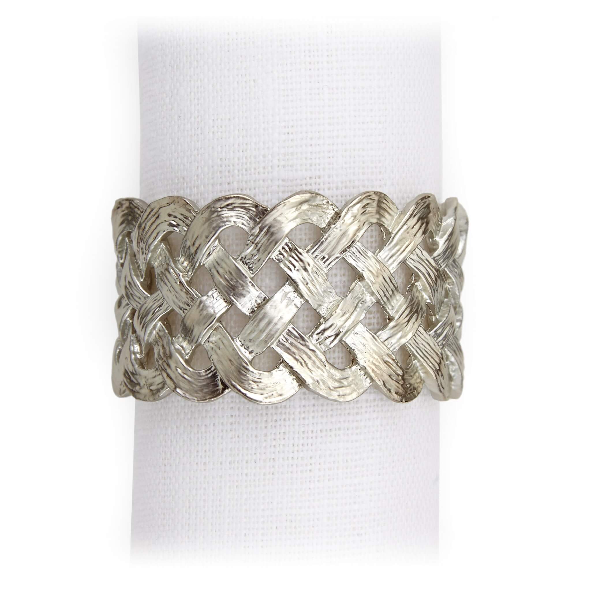 L'Objet Braid Napkin Jewels Set of 4 Napkin Ring β Original