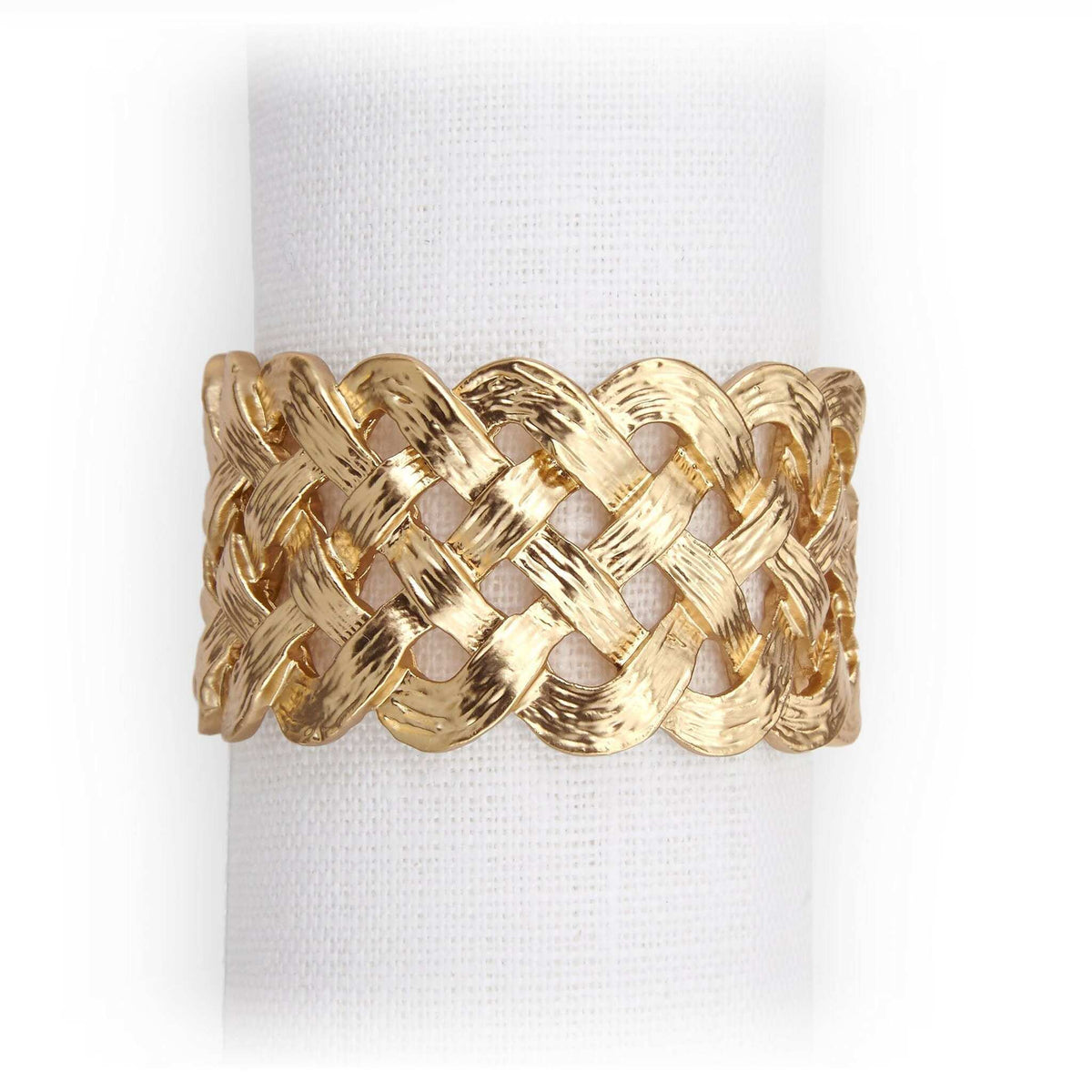 L'Objet Braid Napkin Jewels Set of 4 Napkin Ring, alternate view