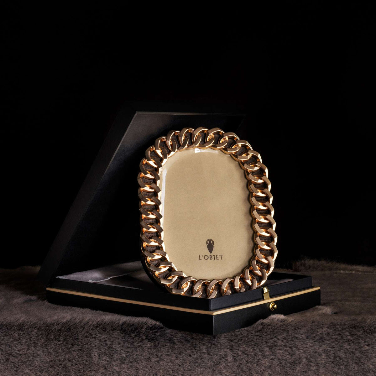 L'Objet Cuban Link Frame - Gold - 5 X 7, alternate view