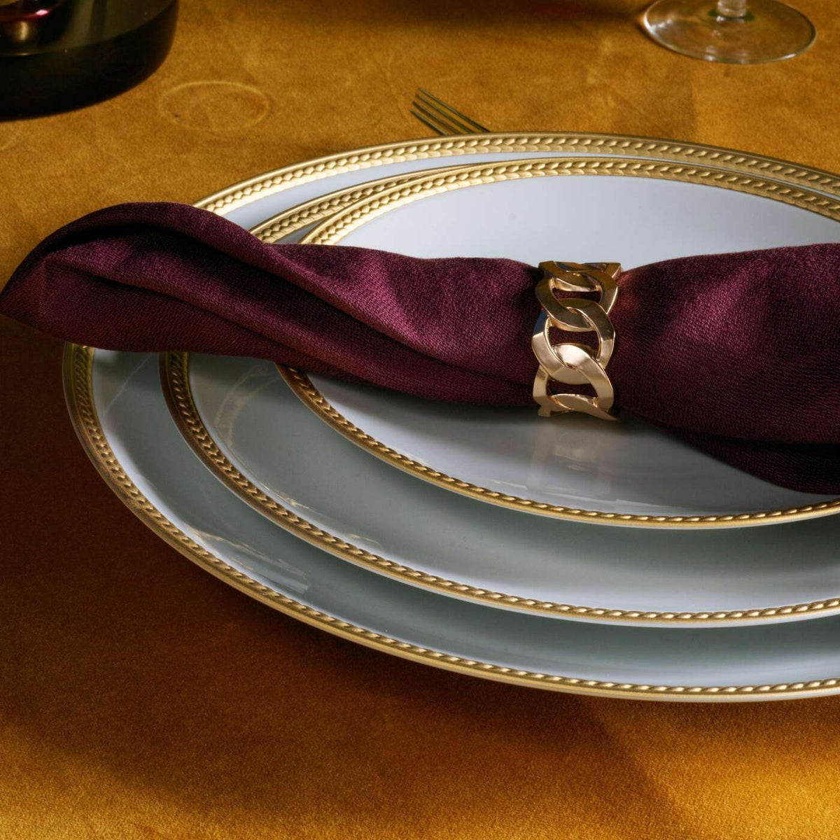 L'Objet Cuban Link Napkin Rings, alternate view