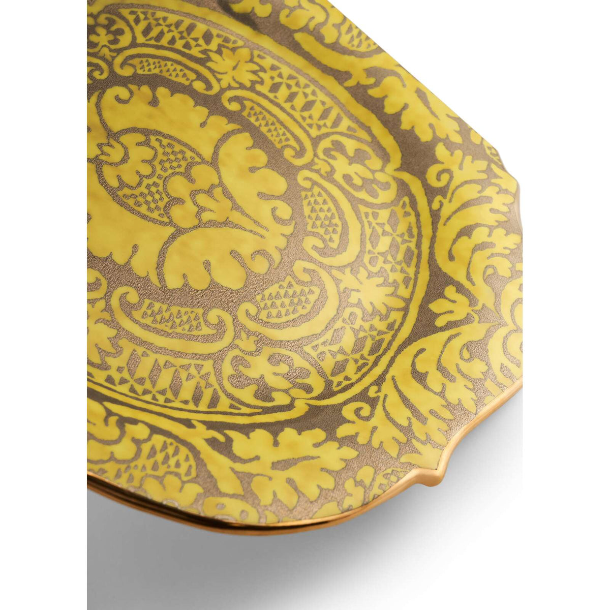 L'Objet Fortuny Orsini Yellow Round Platter - Large Charger & Service Plate, alternate view